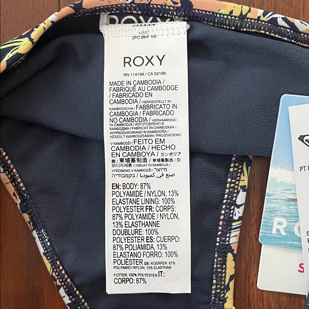 🏄‍♀️ Roxy Beach Classics Floral Moderate Bikini Bottom | Size M | NWT - Picture 5 of 7